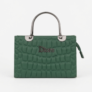 Elite Golden Croc Tote Forest Green
