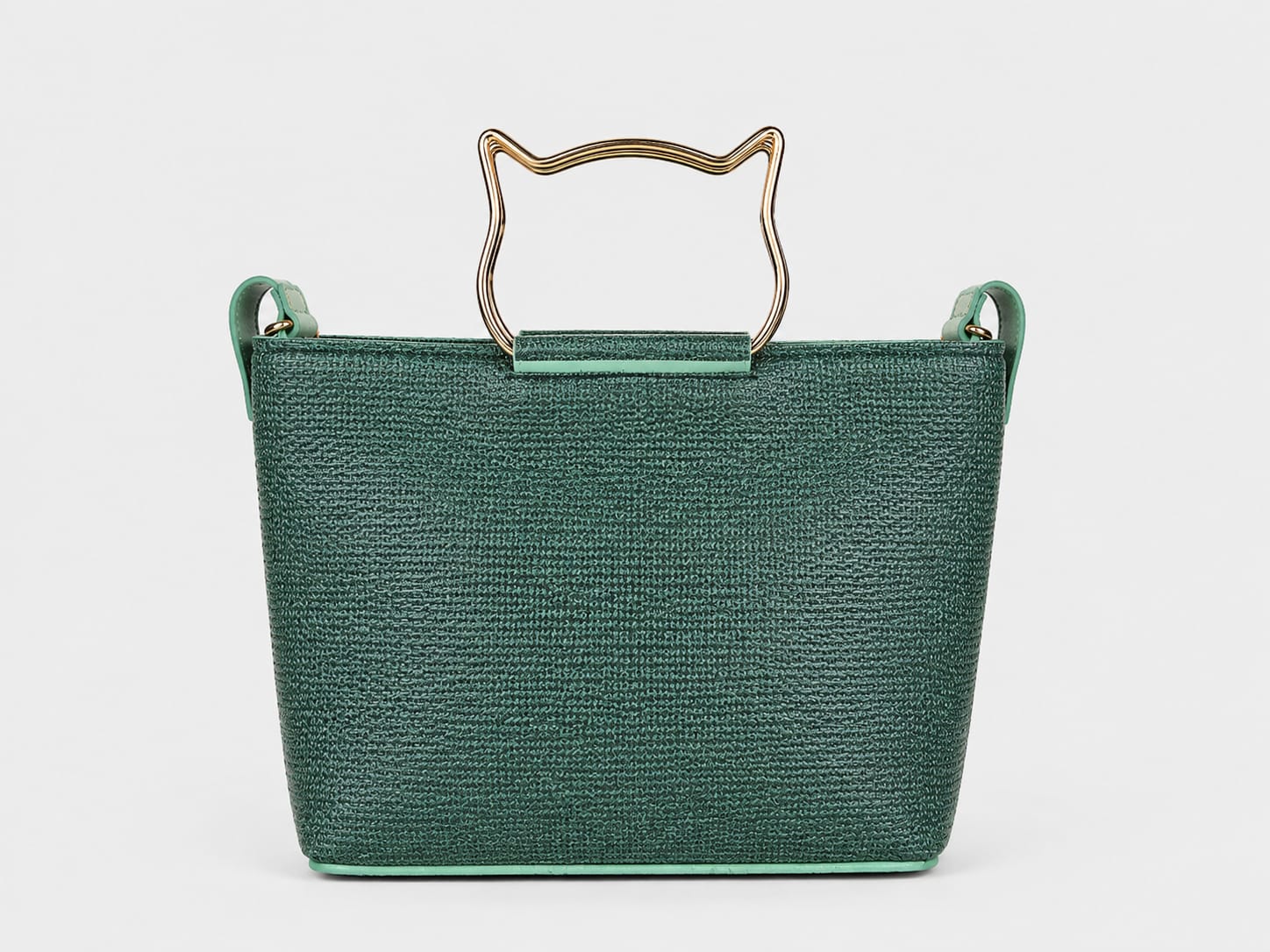 Elegant Emerald Green Textured Handbag – 2 Compartments | Pak Mayyar - Image 2