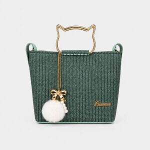 Emerald Green Textured Handbag