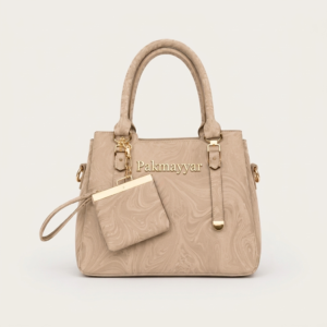 Amber Luxe Signature Handbag Beige
