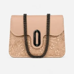 Blush Floral Embossed Ladies Handbag