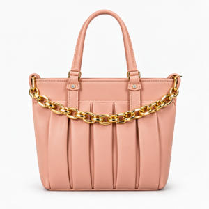 Elegance Pleated Tote Handbag Beige